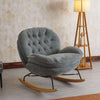 GeoNest Lounge Rocking Chair Furniselan - Charcoal-Grey