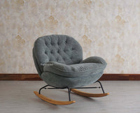 GeoNest Lounge Rocking Chair Furniselan - Charcoal-Grey