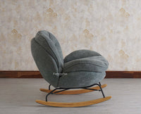 GeoNest Lounge Rocking Chair Furniselan - Charcoal-Grey