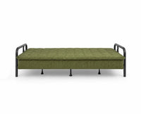 Lennox Tufted Convertible Sofa Bed -  Olive Green