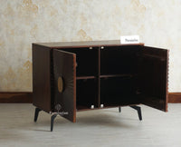 Greece Premium Look Wooden Sideboard Cabinet 2 Doors Furniselan Grey Finish