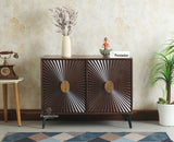 Greece Premium Look Wooden Sideboard Cabinet 2 Doors Furniselan Grey Finish