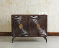 Greece Premium Look Wooden Sideboard Cabinet 2 Doors Furniselan Grey Finish