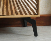 Greece Premium Look Wooden Sideboard Cabinet 3 Doors Furniselan Natural Finish