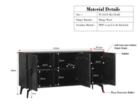 Greece Premium Look Wooden Sideboard Cabinet 3 Doors Furniselan