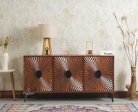 Greece Premium Look Wooden Sideboard Cabinet 3 Doors Furniselan