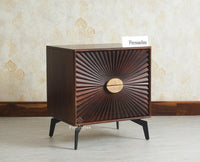 Greece Wooden Two Drawer Bedside Table Nightstand Furniselan Grey Finish