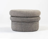 Green Mist PlyWood Pouf Grey