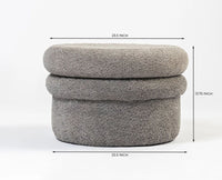 Green Mist PlyWood Pouf Grey