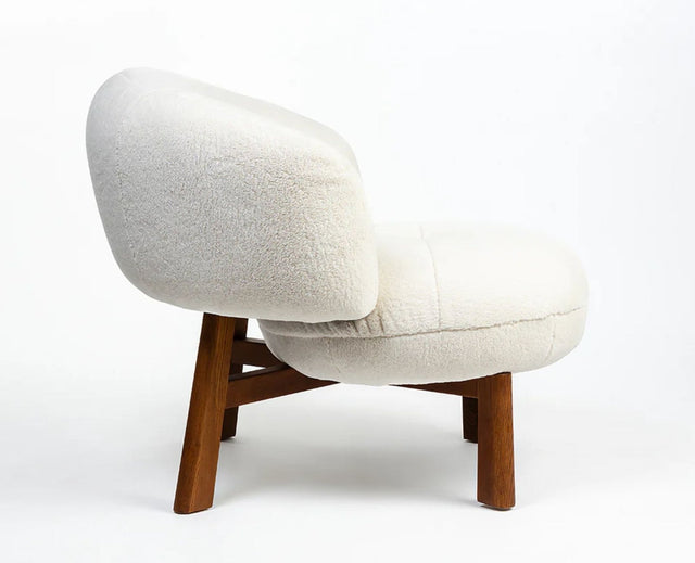Greensboro Cotton Chair with Wood Furniselan Off-White