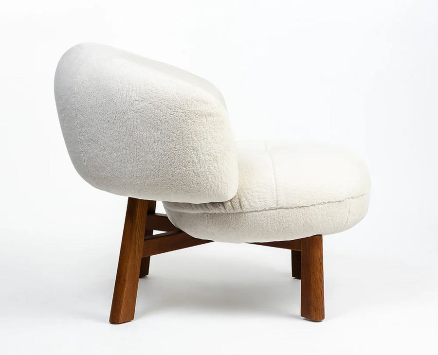 Greensboro Cotton Chair with Wood Furniselan Off-White