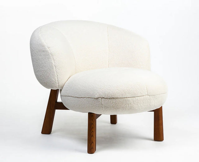 Greensboro Cotton Chair with Wood Furniselan Off-White