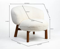Greensboro Cotton Chair with Wood Furniselan Off-White