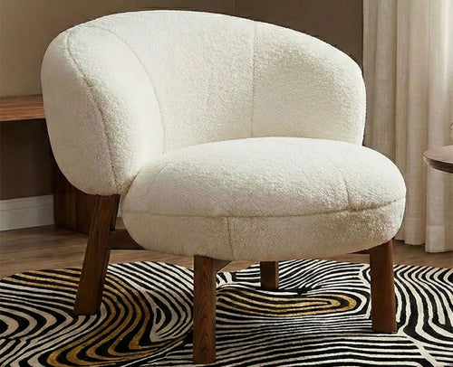 Greensboro Cotton Chair with Wood Furniselan Off-White