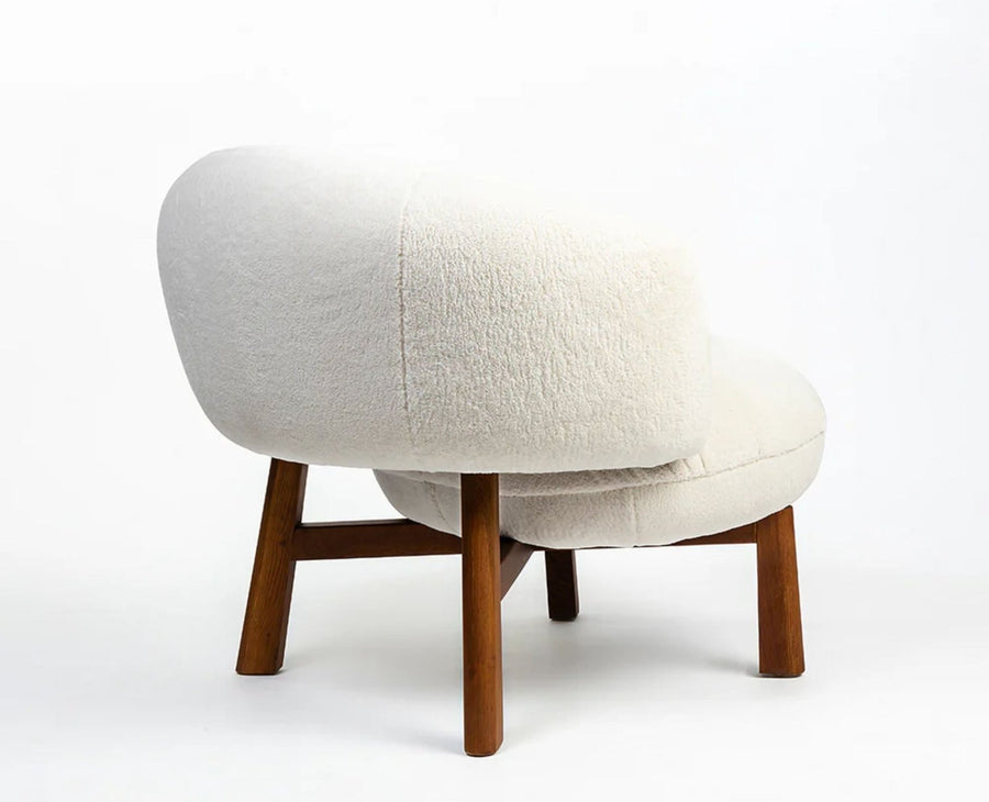 Greensboro Cotton Chair with Wood Furniselan Off-White