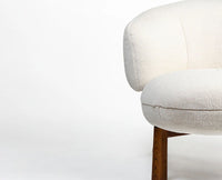 Greensboro Cotton Chair with Wood Furniselan Off-White