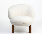 Greensboro Cotton Chair with Wood Furniselan Off-White