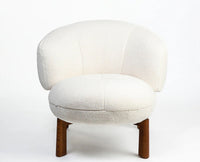 Greensboro Cotton Chair with Wood Furniselan Off-White