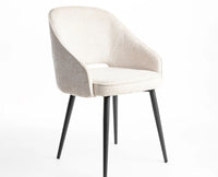 Grove Grace Dining Chair – Modern Upholstered Dining Chair for Home & Café Light Beige