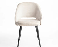Grove Grace Dining Chair – Modern Upholstered Dining Chair for Home & Café Light Beige