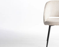 Grove Grace Dining Chair – Modern Upholstered Dining Chair for Home & Café Light Beige