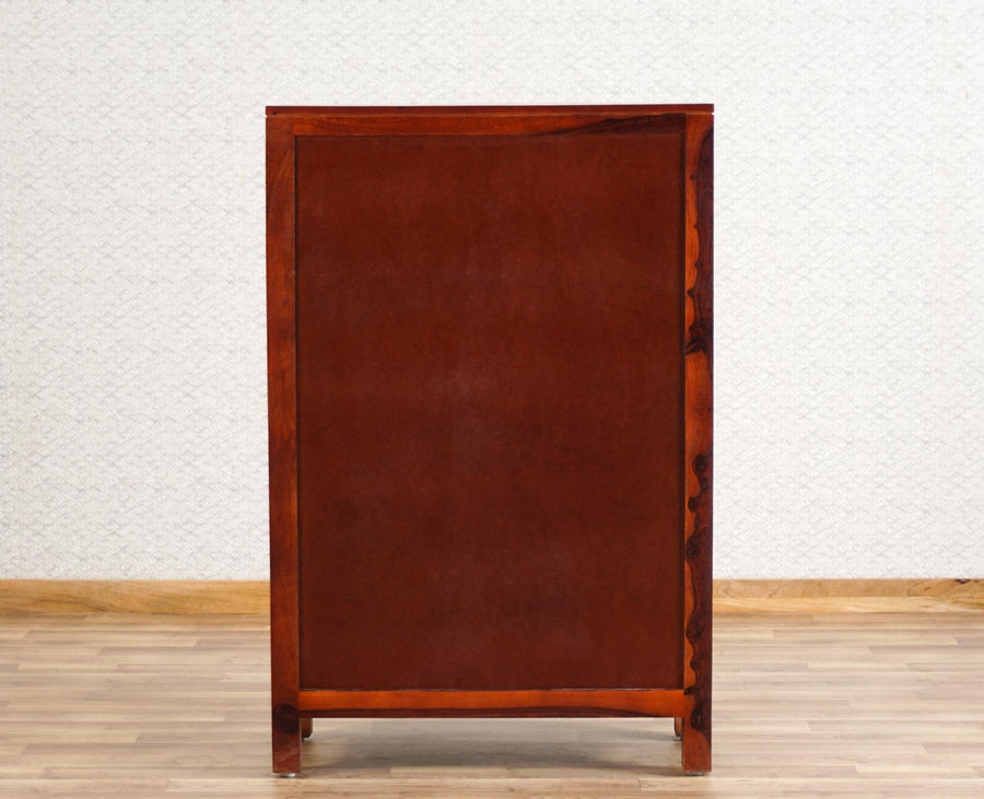 Guwahati Sheesham Wood Kitchen Crockery Cabinet Two Door One Drawer Furniselan - Maple-Finish