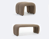 Hampstead Cotton Bench with Stool Furniselan Light Brown