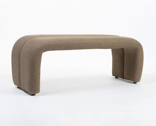 Hampstead Cotton Bench with Stool Furniselan Light Brown