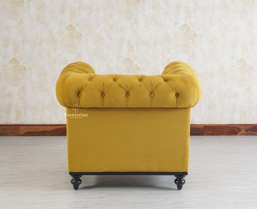 Haralur 1 Seater Sofa - sofa - Furniselan - Mustard