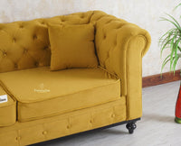 Haralur 3 Seater Sofa - sofa - Furniselan - Mustard