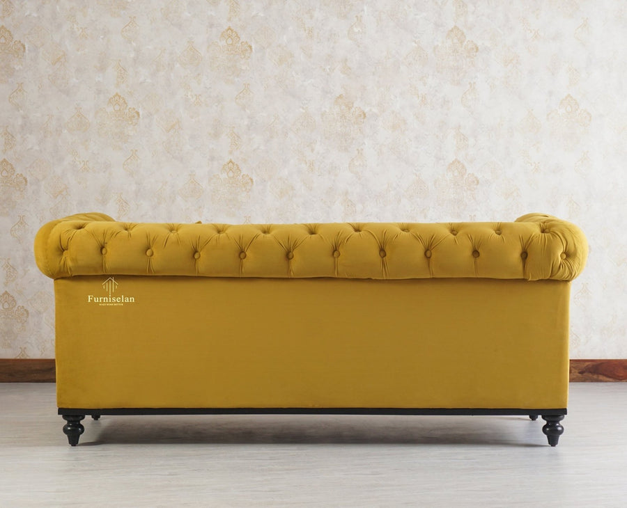 Haralur 3 Seater Sofa - sofa - Furniselan - Mustard