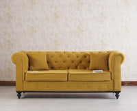 Haralur 3 Seater Sofa - sofa - Furniselan - Mustard