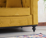 Haralur 3 Seater Sofa - sofa - Furniselan - Mustard