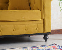Haralur 3 Seater Sofa - sofa - Furniselan - Mustard