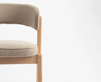 Harbor Dining Chair – Modern Upholstered Dining Chair for Home & Café flaxen