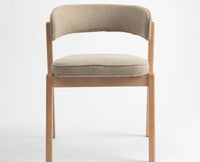 Harbor Dining Chair – Modern Upholstered Dining Chair for Home & Café flaxen