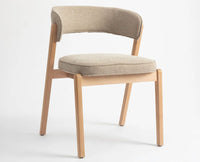 Harbor Dining Chair – Modern Upholstered Dining Chair for Home & Café flaxen