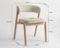 Harbor Dining Chair – Modern Upholstered Dining Chair for Home & Café beige