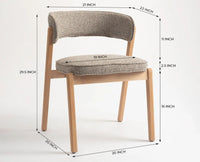 Harbor Dining Chair – Modern Upholstered Dining Chair for Home & Café light khaki