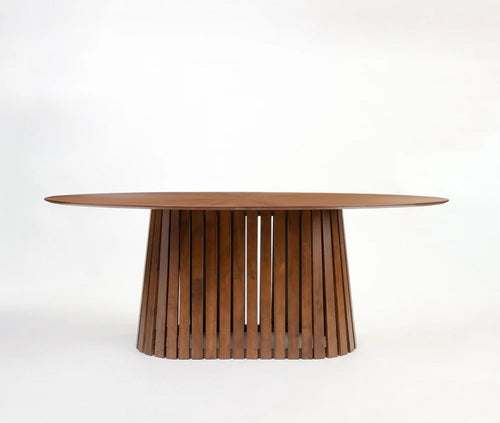 Harlen MDF Walnut 6 Seater Dining Table
