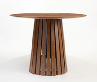 Harlen MDF Walnut 6 Seater Dining Table Walnut brown