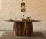 Harlen MDF Walnut 6 Seater Dining Table