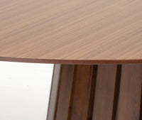 Harlen MDF Walnut 6 Seater Dining Table Walnut brown