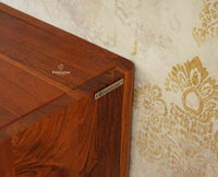 Hebbal Solid Wood Four Doors Sideboard Cabinet Furniselan Brown/China Blue
