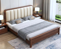 Helsinki Solid Wood King Size Bed Teak Finish