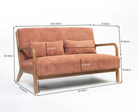 Holborn 2 seater Sofa Furniselan Rose brown
