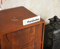 Horniman Circle Solid Wood Large Four Door Sideboard Cabinet Furniselan Brown Finish