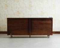 Horniman Circle Solid Wood Large Four Door Sideboard Cabinet Furniselan Grey Finish 