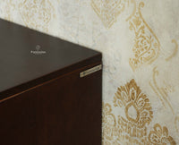 Horniman Circle Solid Wood Large Four Door Sideboard Cabinet Furniselan Grey Finish 