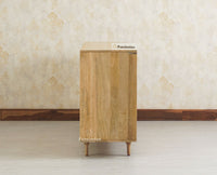 Horniman Circle Solid Wood Large Four Door Sideboard Cabinet Furniselan Natural Finish